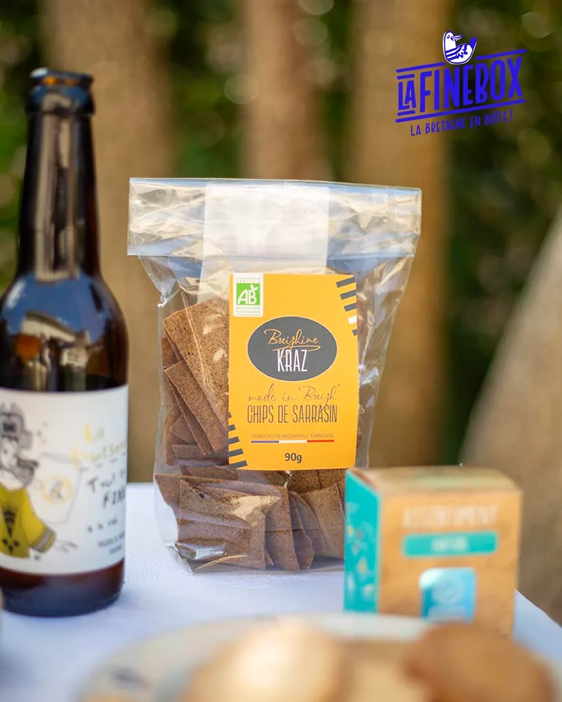 chips de sarrasin bretonnes pour apéro avec tartinade artisanale