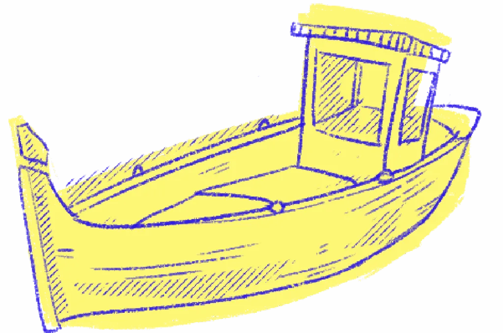Illustration La Finebox : barque de pêche bretonne