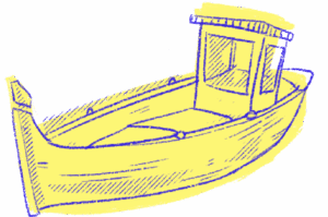 Illustration La Finebox : barque de pêche bretonne