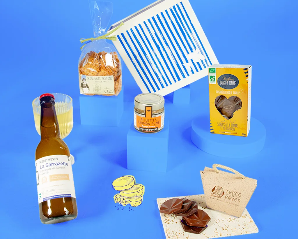 Coffret la découverte breton avec sélection de produits d’épicerie fine artisanale
