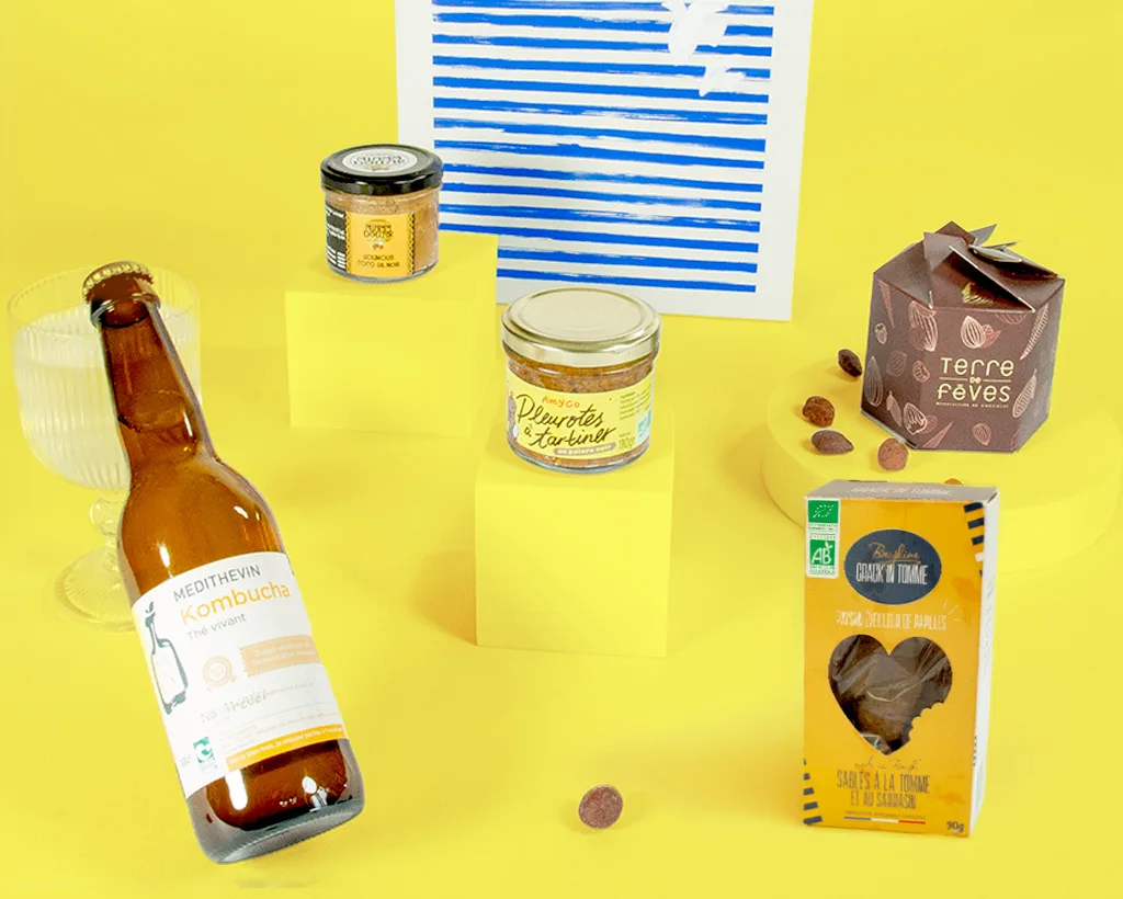 Coffret gourmand breton veggie avec produits d’épicerie fine artisanale